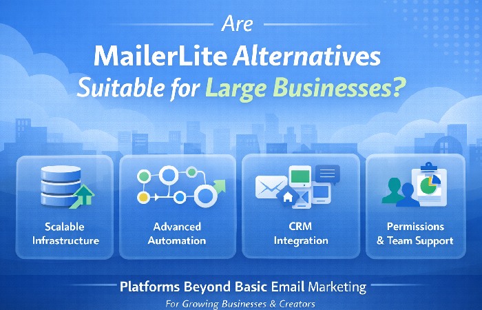MailerLite Alternatives Suitable for Large Businesses