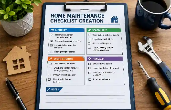 home maintenances checklist creations