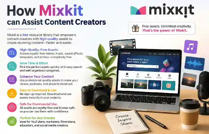 how mixkit assist content creators