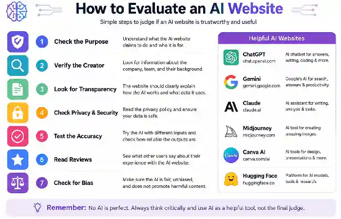 how to evaluate an ai website