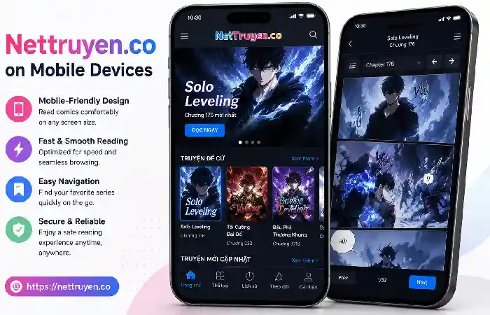 nettruyen.com on mobile devices