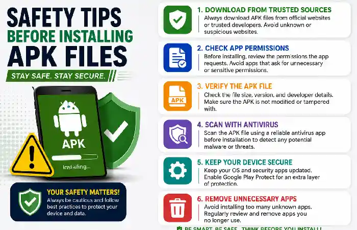 safety tips before apk files