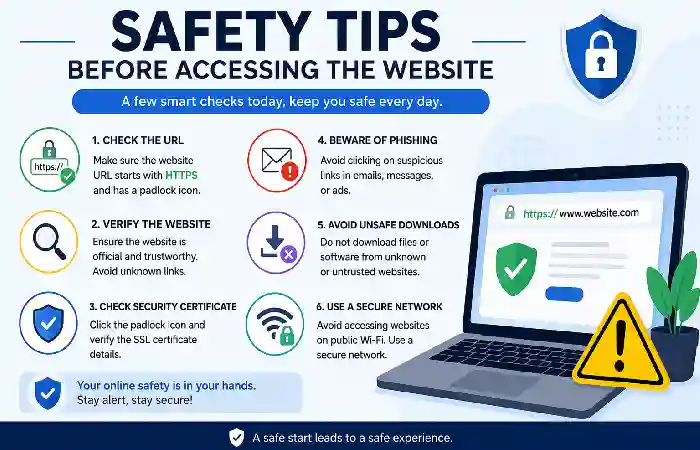 safety tips before website