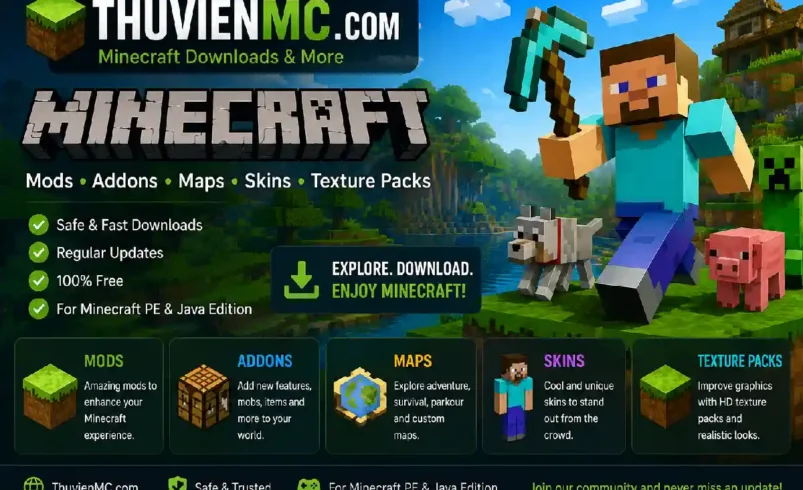 ThuvienMC.com Minecraft: A Complete Guide for Minecraft PE and Bedrock Players