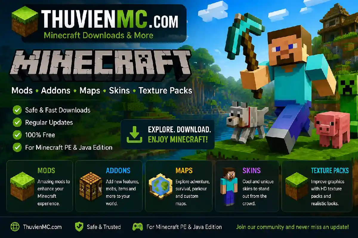 ThuvienMC.com Minecraft: A Complete Guide for Minecraft PE and Bedrock Players