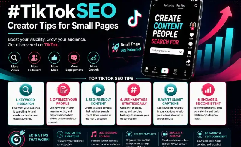 #TikTokSEO Creator Tips for Small Pages